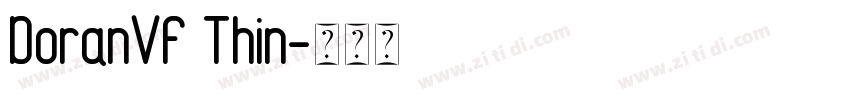 DoranVF Thin字体转换